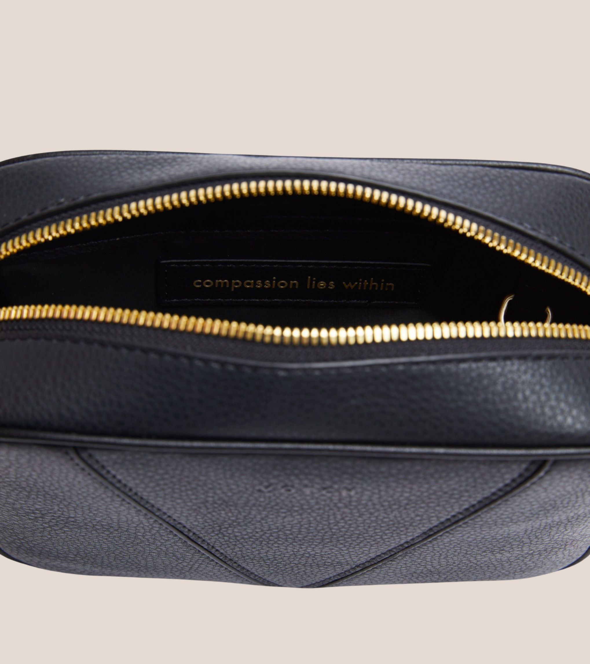 Silvie Vegan Bio-Based Bamboo Dual-Look Bamboo Crossbody Bag in Black