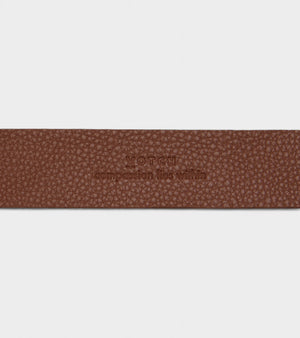 Daisy Vegan Bio-Based Bamboo Western belt in brown