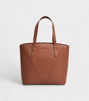 Honor Vegan Bio-Based Bamboo Leather Tote Bag in brown