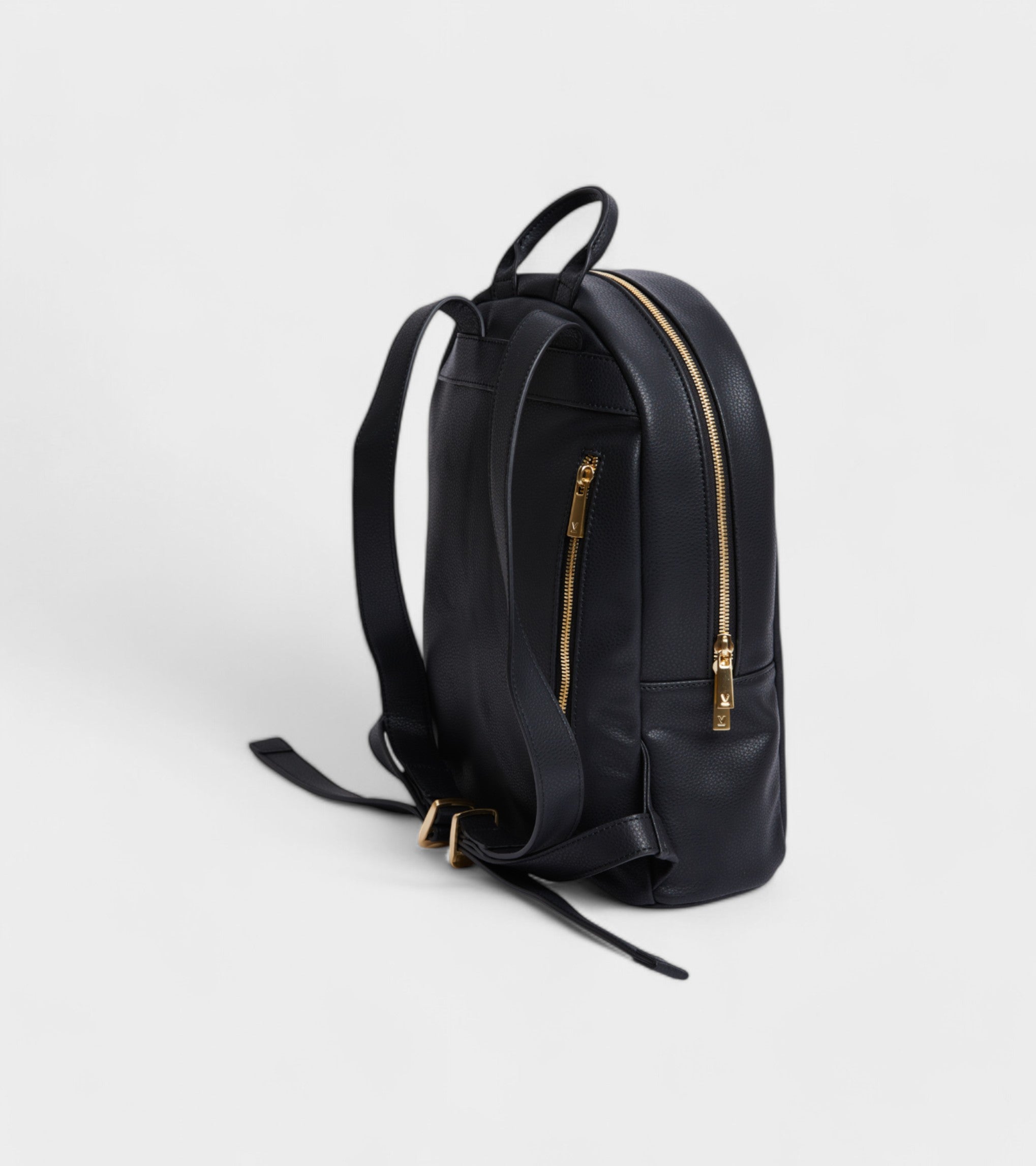 Laurie Vegan Bio-Based Bamboo Leather Backpack in Black