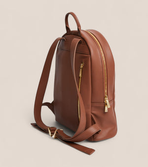 Laurie Vegan Bio-Based Bamboo Leather Backpack in Brown