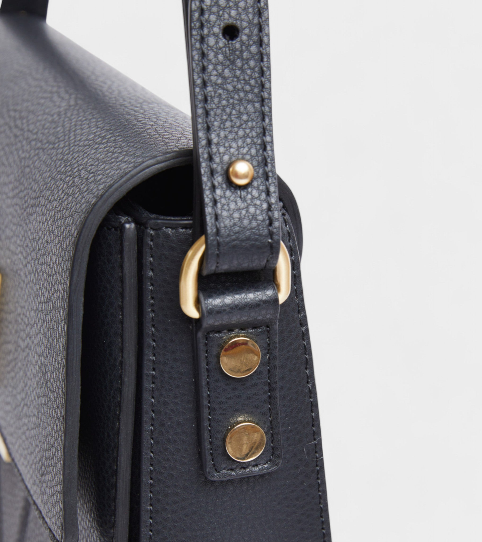 Margot Vegan Bio-Based Bamboo Leather Crossbody in Black