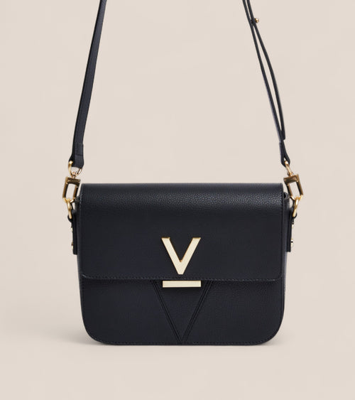 Margot Vegan Bio-Based Bamboo Leather Crossbody in Black