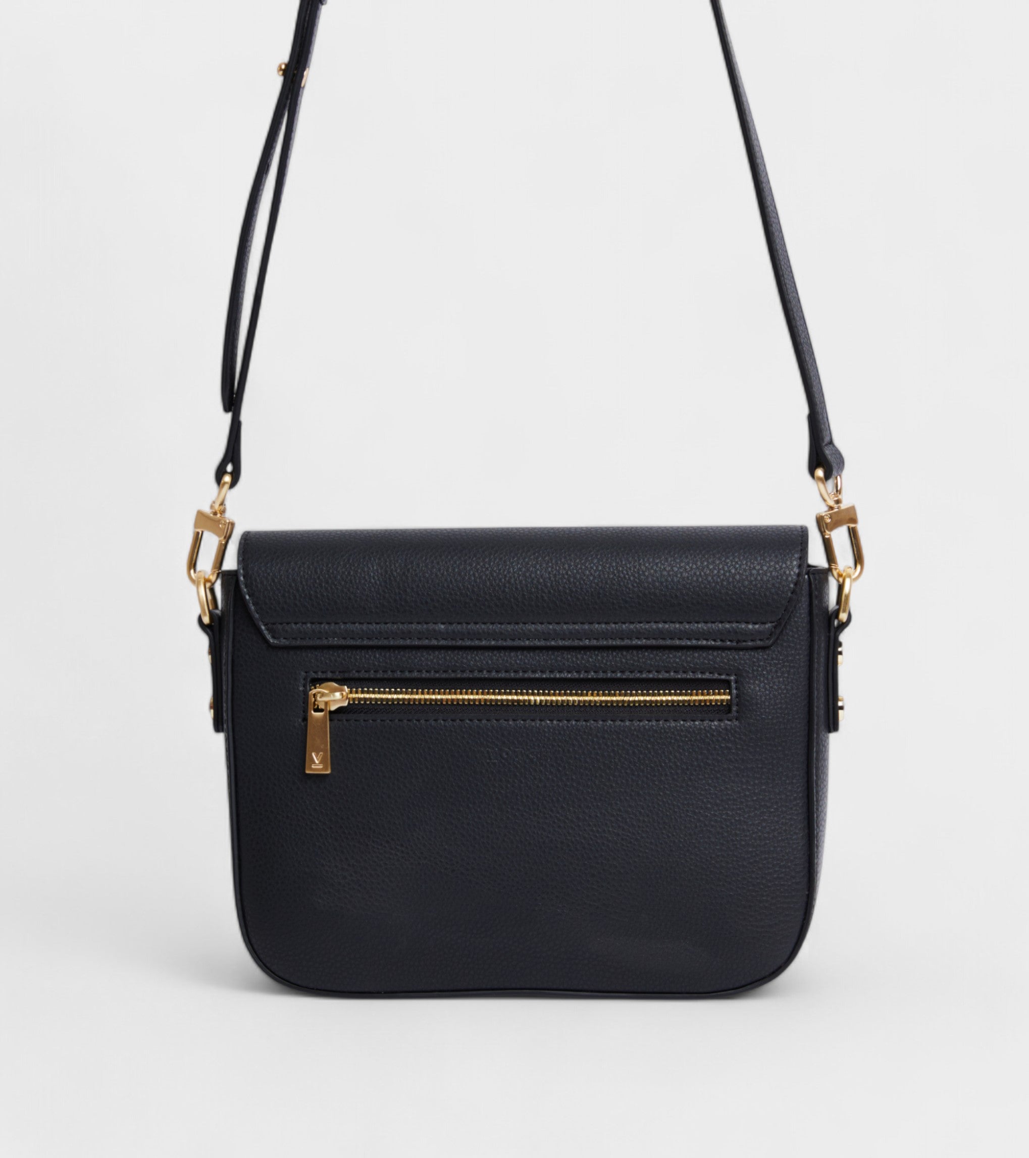 Margot Vegan Bio-Based Bamboo Leather Crossbody in Black