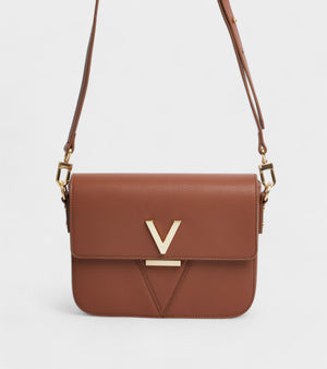 Margot Vegan Bio-Based Bamboo Leather Crossbody in Brown