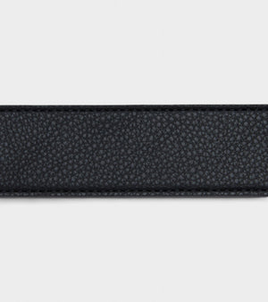 Marley Vegan Bio-Based Bamboo Classic belt in black