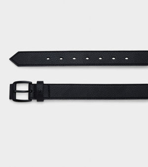 Milo Vegan Bio-Based Bamboo Contrast belt in black