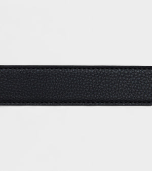 Milo Vegan Bio-Based Bamboo Contrast belt in black