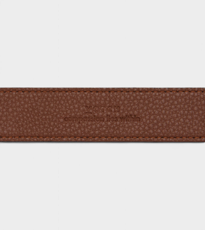 Milo Vegan Bio-Based Bamboo Contrast belt in black