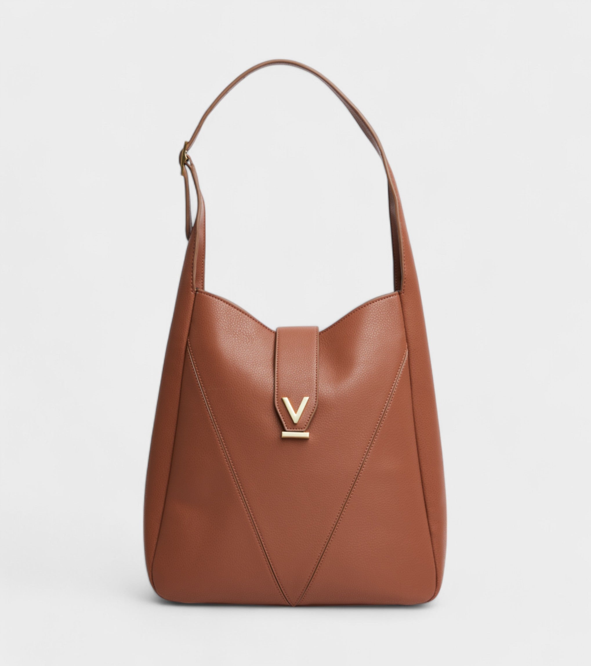 Nancy Vegan Bio-Based Bamboo Leather Elevated Tote Bag in brown