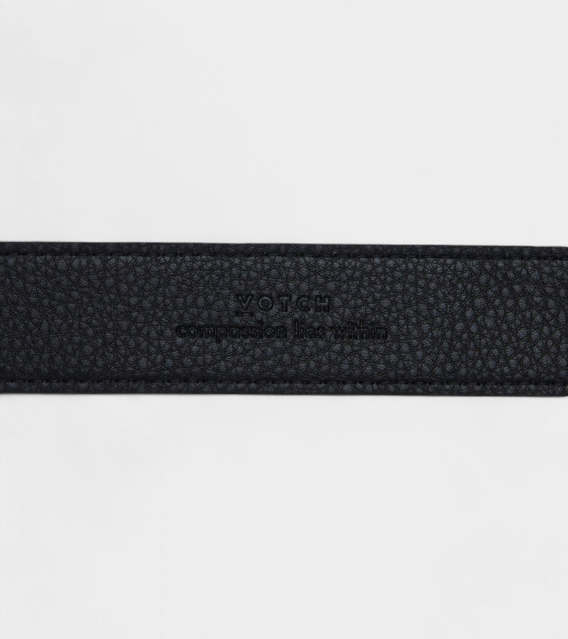 Olive Vegan Bio-Based Bamboo Classic belt in black