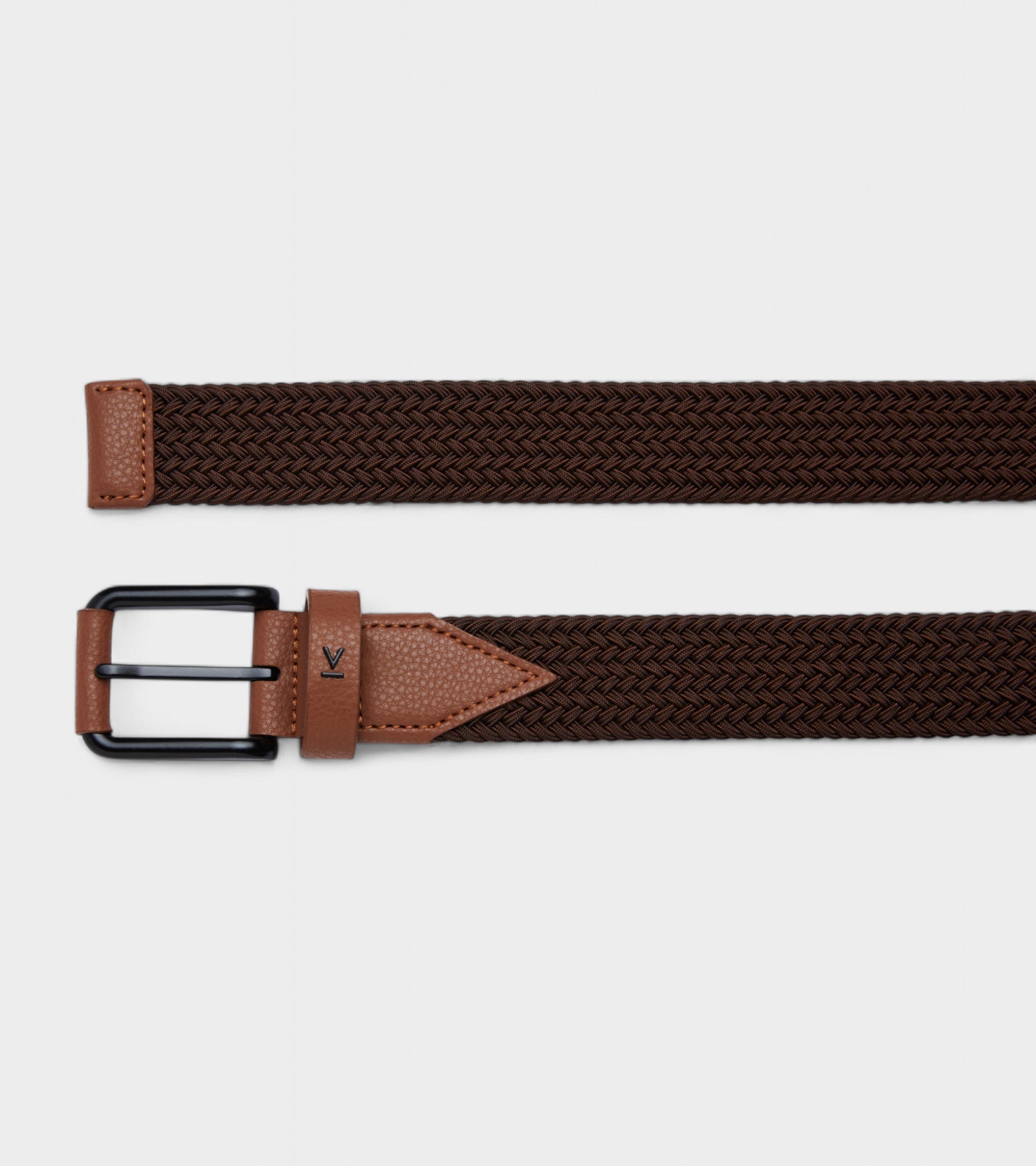 Seb Vegan Bio-Based Bamboo Braided belt in brown