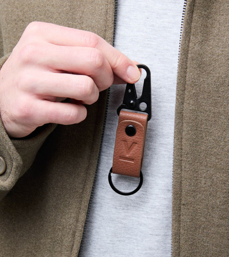 Ray Vegan Bio-Based Bamboo Key ring in brown