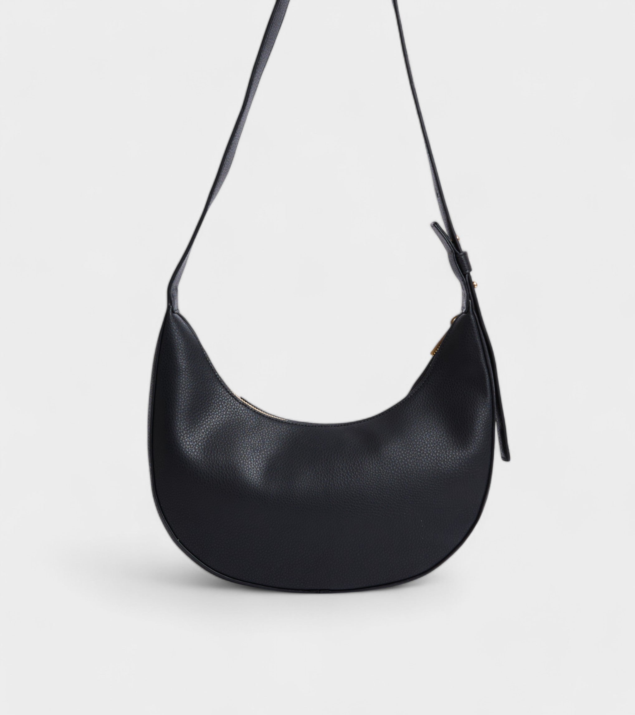 River Vegan Bio-Based Bamboo Leather Hobo Bag in Black