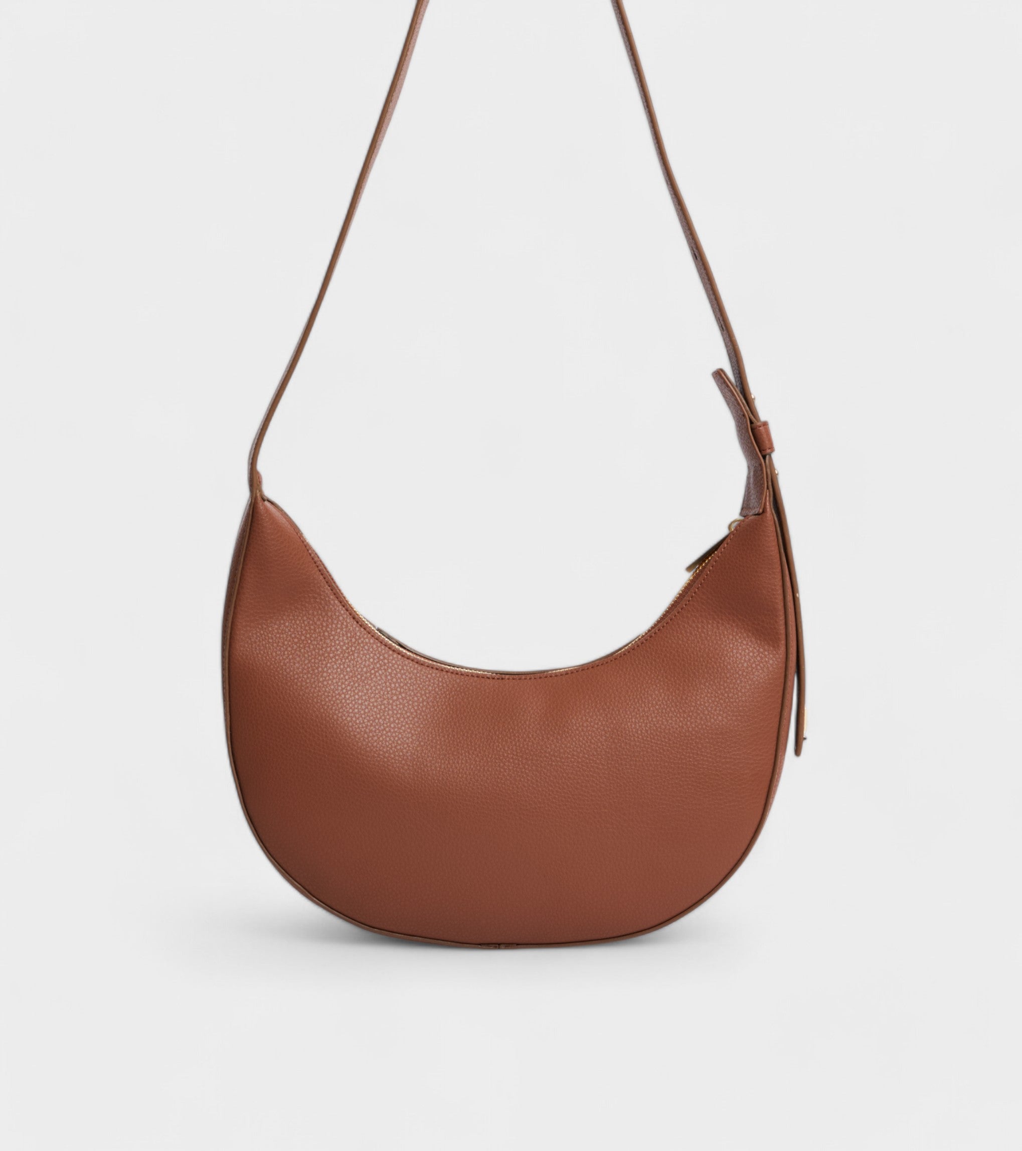 River Vegan Bio-Based Bamboo Leather Hobo Bag in Brown