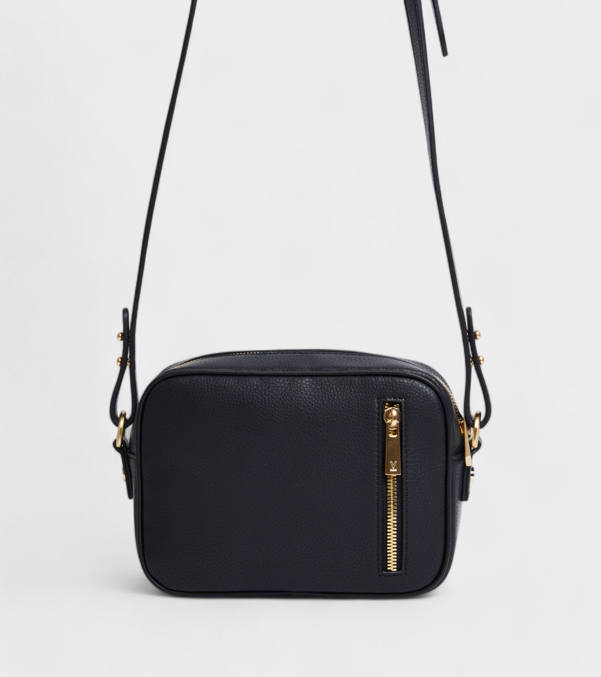 Silvie Vegan Bio-Based Bamboo Dual-Look Bamboo Crossbody Bag in Black