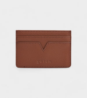 Sol Vegan Bio-Based Bamboo leather card holder in brown