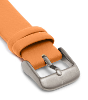Burnt orange with brushed silver buckle | 16mm