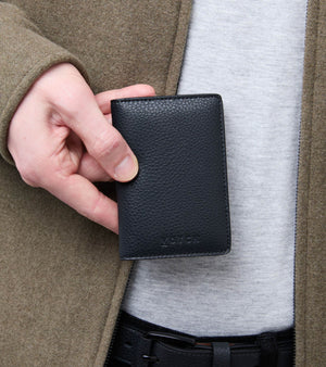 Wilf Vegan Bio-Based Bamboo Bifold Wallet in Black