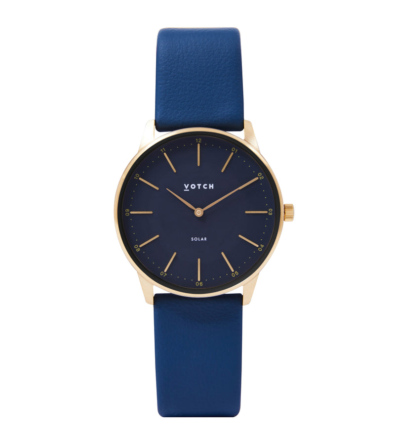 Gold & Black with Navy Watch | Solar Classic