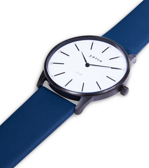 Black & Navy Watch | Solar Classic