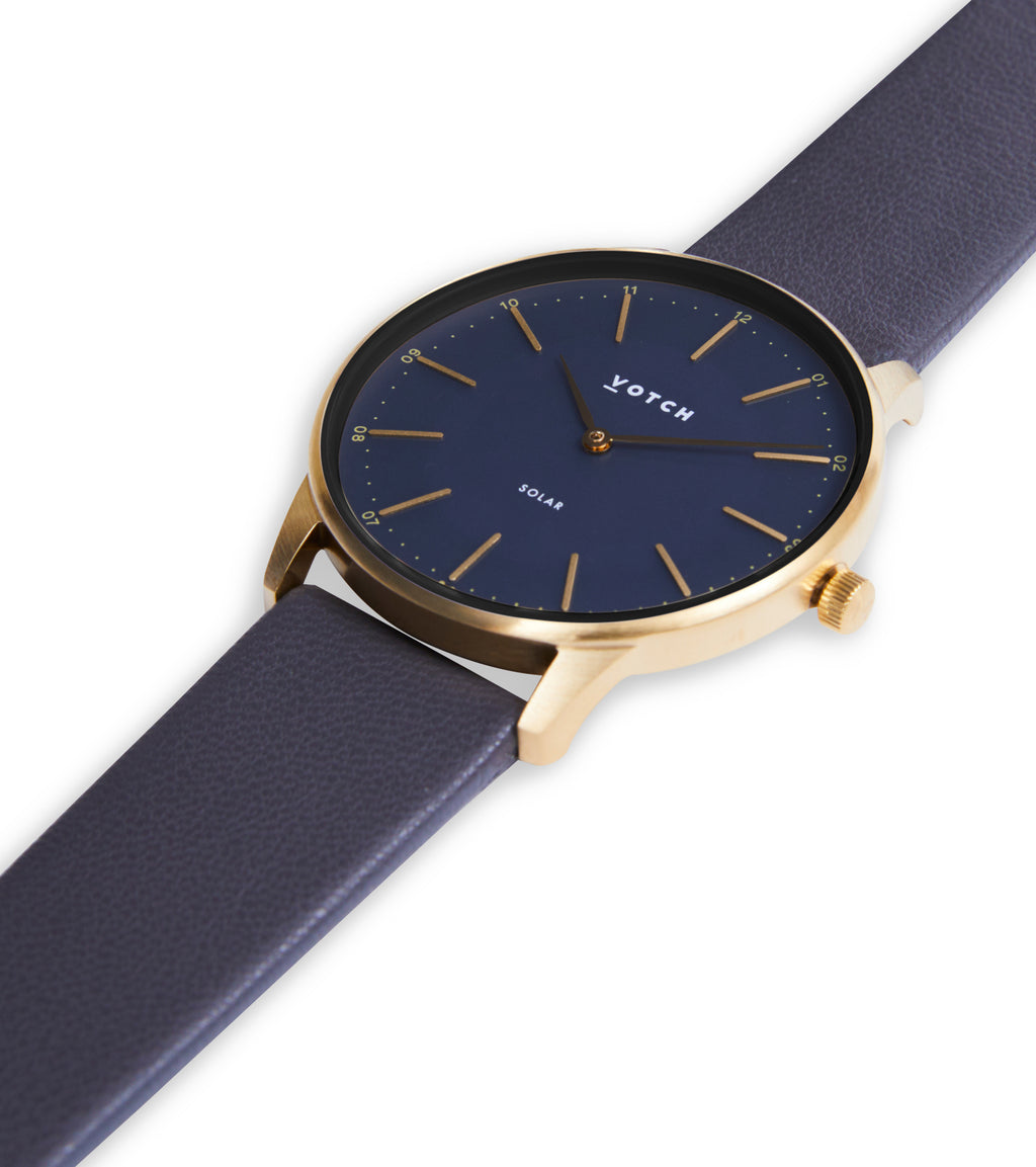 Gold & Black with Steel Grey Watch | Solar Classic