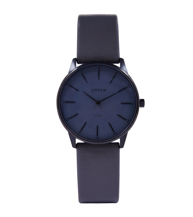 Black & Gun Metal with Steel Grey Watch | Solar Classic