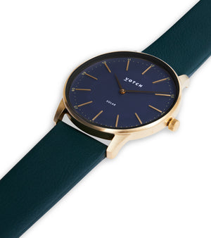 Gold & Black with Forest Green Watch | Solar Classic