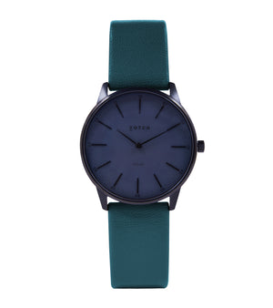 Black & Gun Metal with Forest Green Watch | Solar Classic