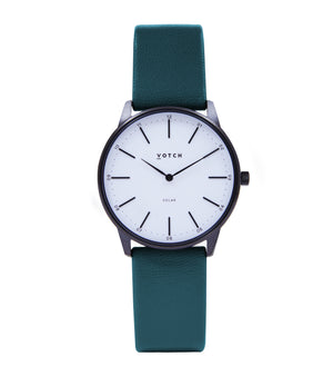 Black & Forest Green Watch | Solar Classic