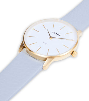 Gold & Dove Grey Watch | Solar Classic