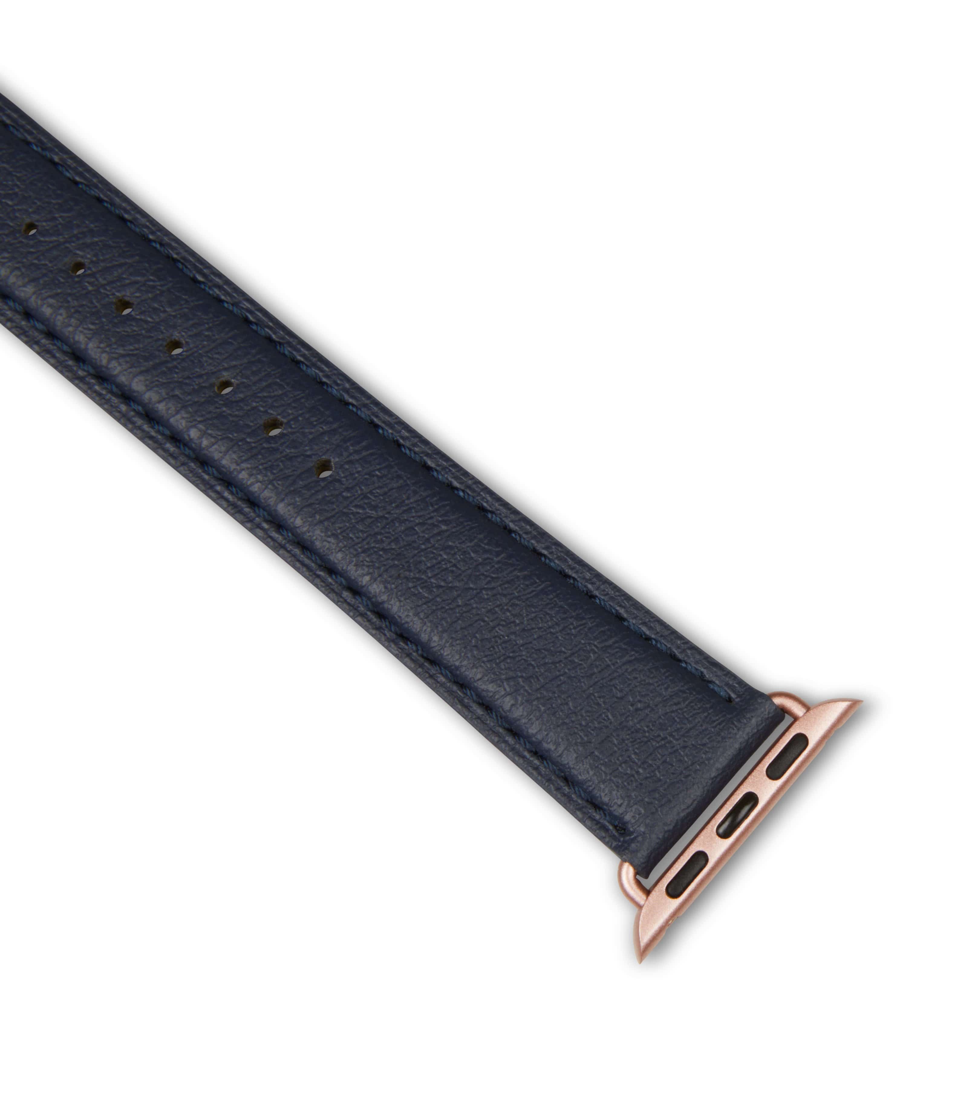 Rose gold apple watch on sale with midnight blue band