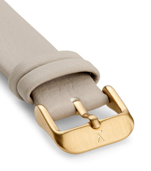 PEBBLE WITH BRUSHED GOLD BUCKLE | 18MM