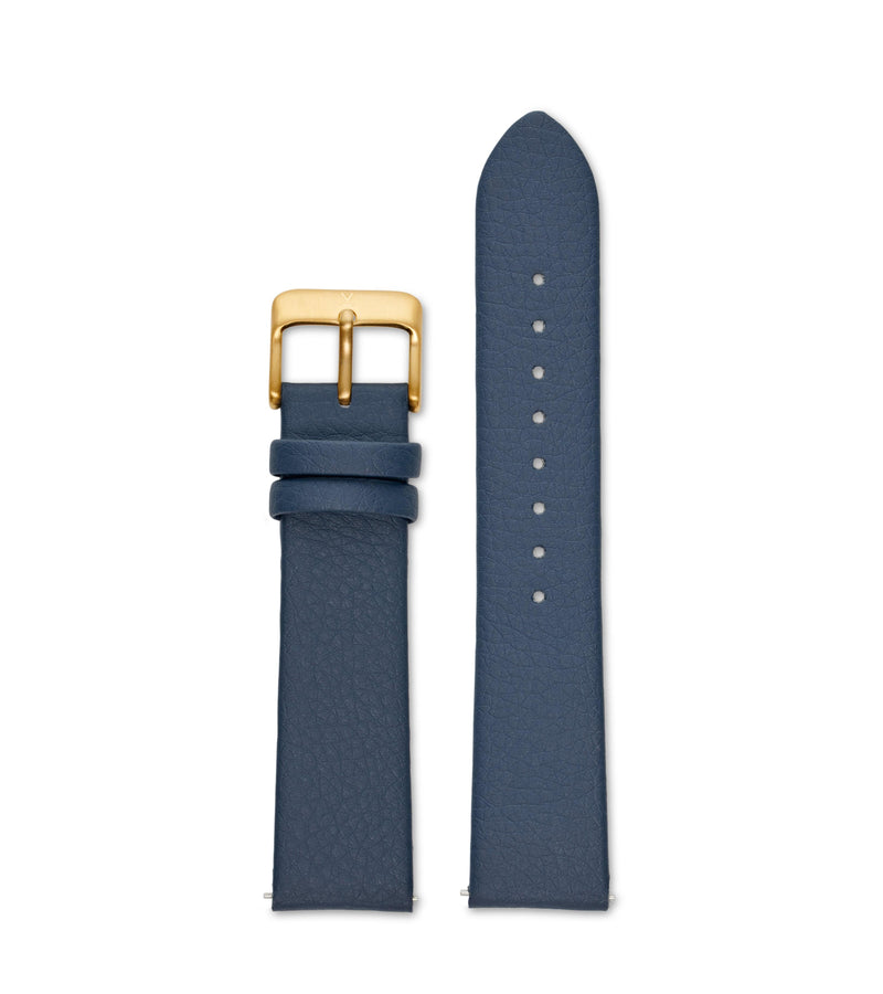 NAVY WITH BRUSHED GOLD BUCKLE | 20MM
