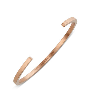 Rose Gold Bangle with Rose Gold & Black Petite Watch