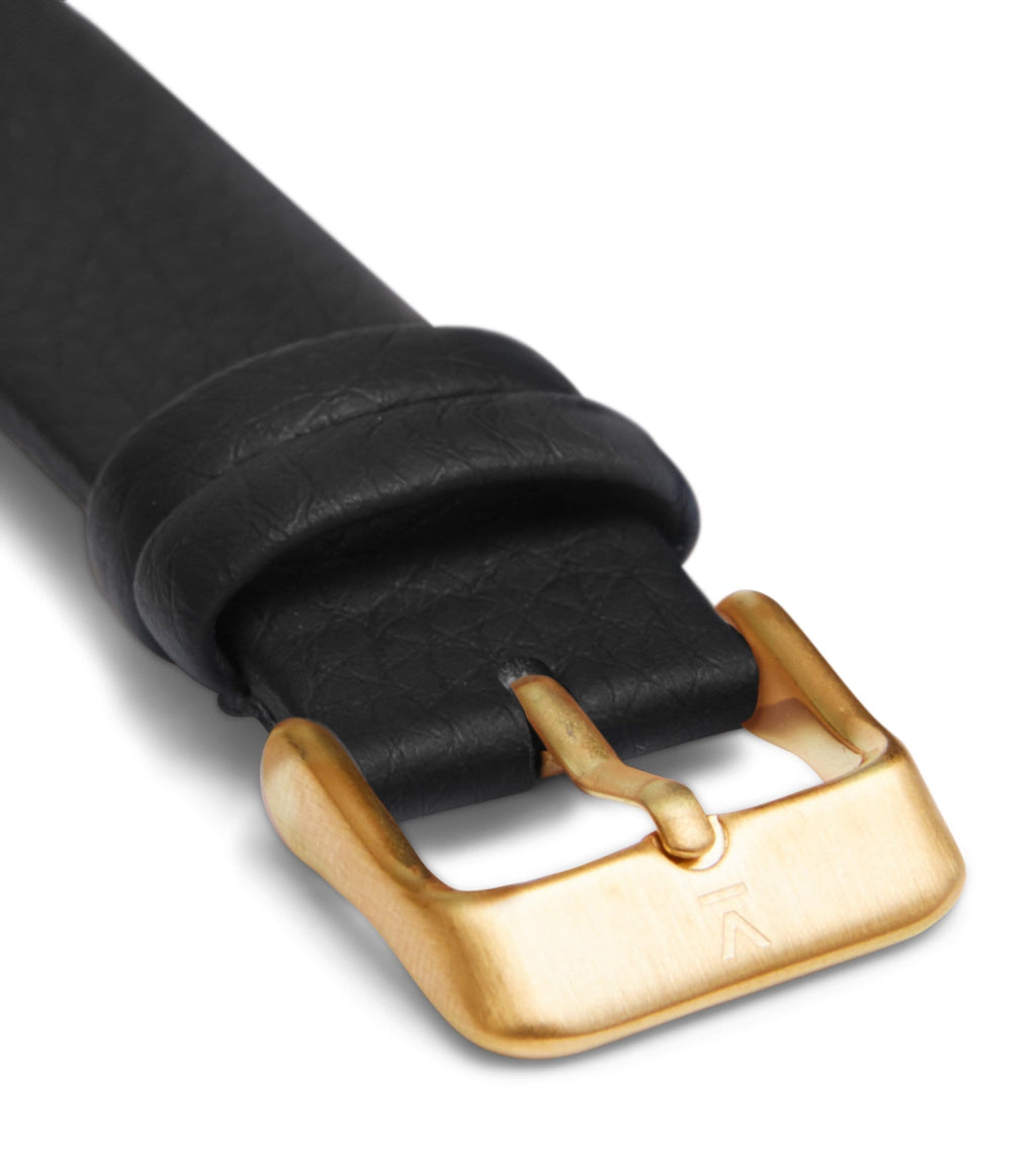 Black with brushed gold buckle | 20mm