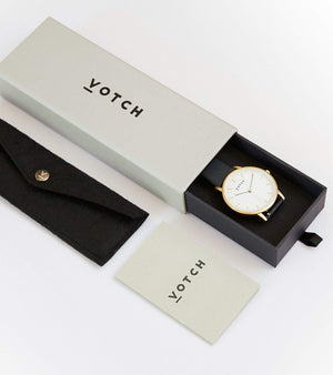 Gold & Piñatex Watch | Petite