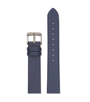 Navy with brushed silver buckle | 18mm