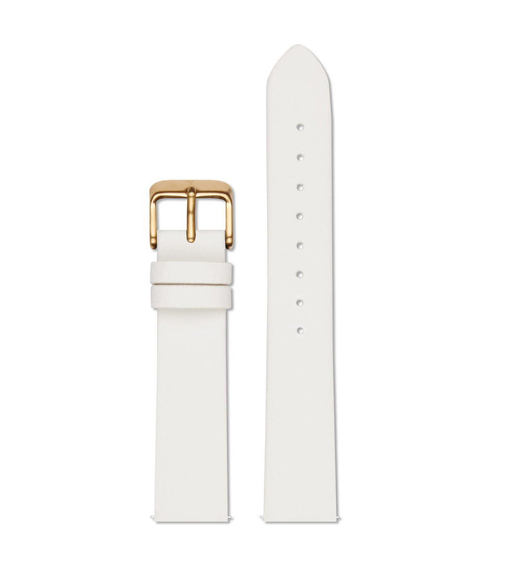 Off white with brushed gold buckle | 18mm