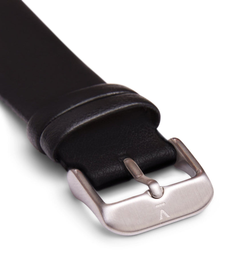 Black with brushed silver buckle | 20mm