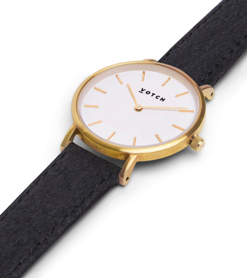 Gold & Piñatex Watch | Petite