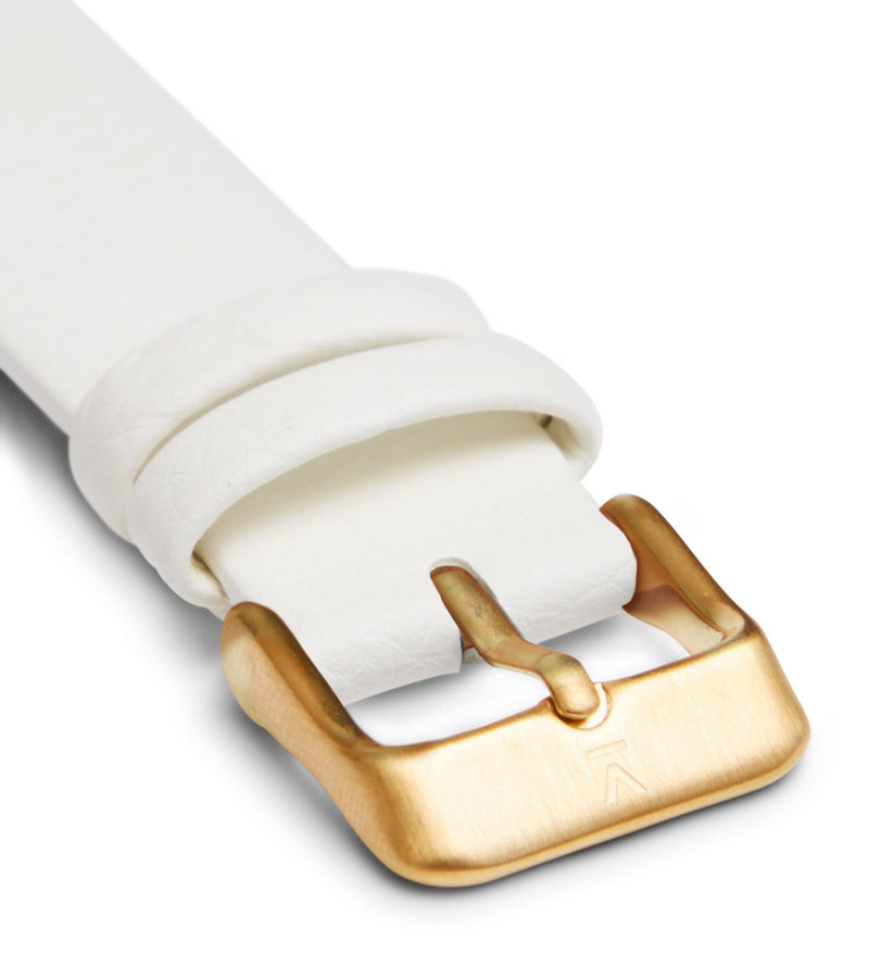 Off white with brushed gold buckle | 18mm