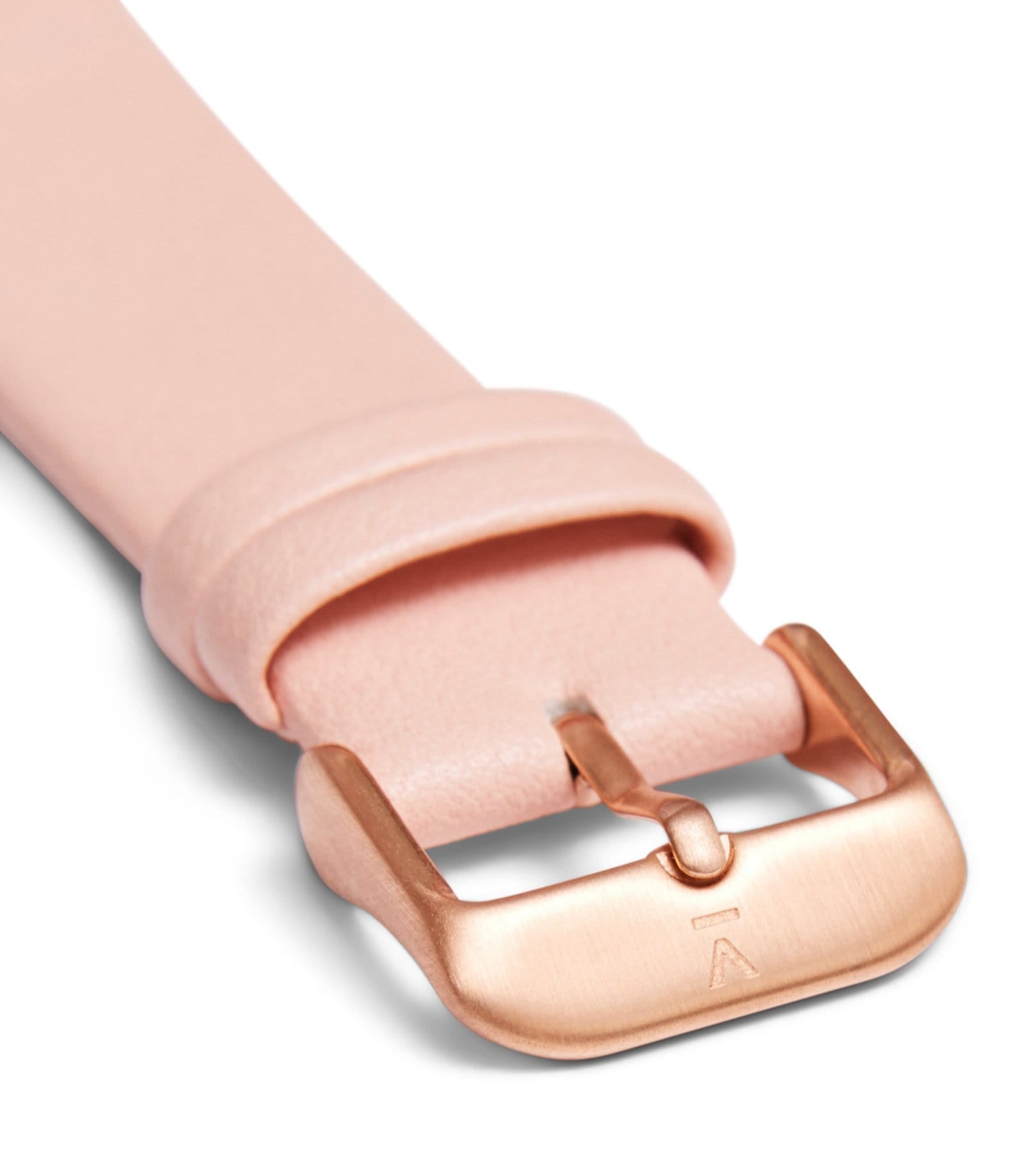 Pink with brushed rose gold buckle 20mm