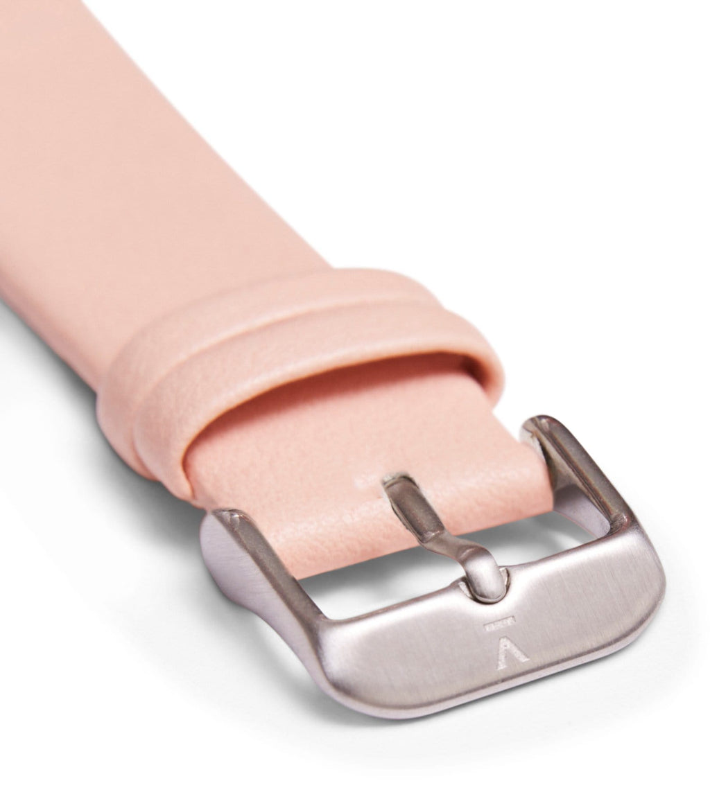 Pink with brushed silver buckle | 20mm