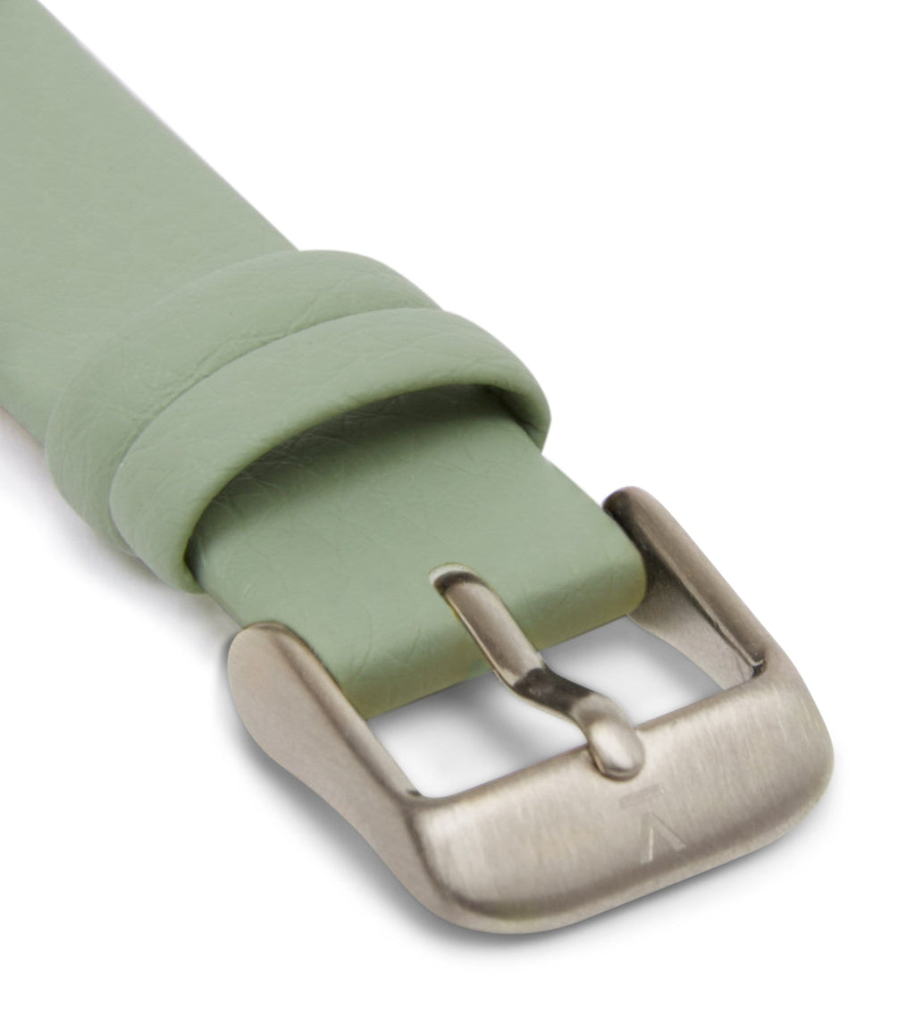 Sage with brushed silver buckle | 16mm