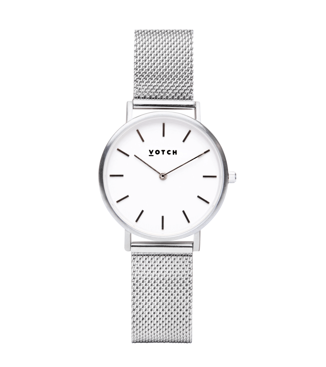 Silver Silver Watch Mesh Petite
